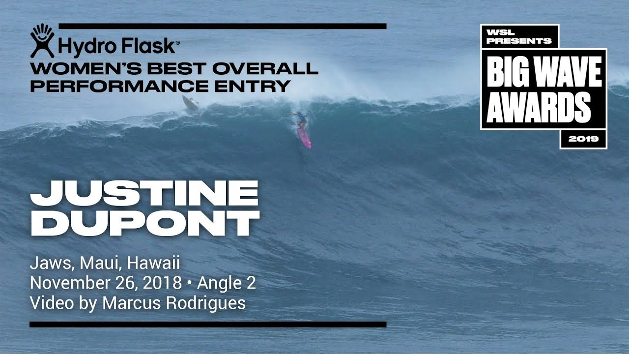 Justine Dupont (Seignosse, France) finds a glassy slide to the bottom during the Jaws Challenge at Pe'Ahi, Maui, Hawaii on November 26. Video by Marcus Rodrigues. An entry in the Women's Best Overall Peformance category of the 2019 WSL Big Wave Awards. For more information see www.WorldSurfLeague.com/bigwaveawards