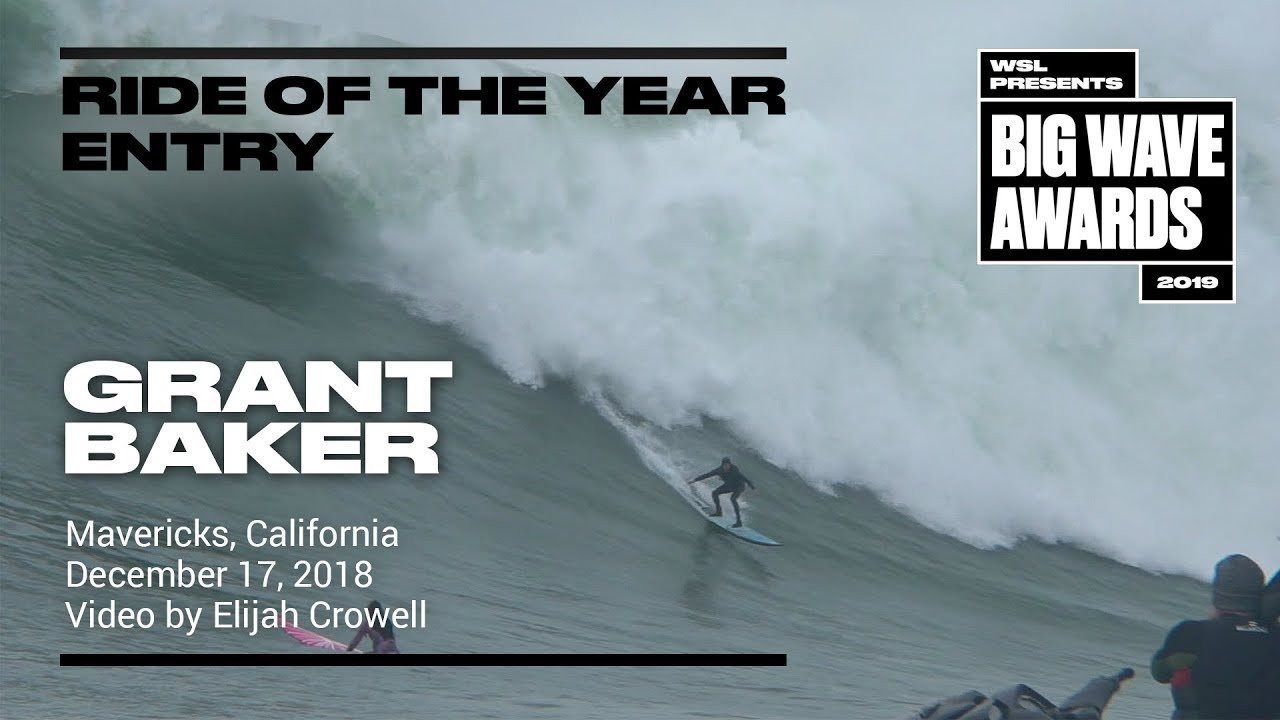 Grant Baker (Durban, South Africa) is seen in a second angle as he deftly negotiates an ever-changing drop amid the crowd at Mavericks, California on December 17, 2018. Video by Elijah Crowell. An entry in the Ride of the Year Award category of the 2019 WSL Big Wave Awards. For more information see An entry in the Ride of the Year Award category of the 2019 WSL Big Wave Awards. For more information see www.WorldSurfLeague.com/bigwaveawards