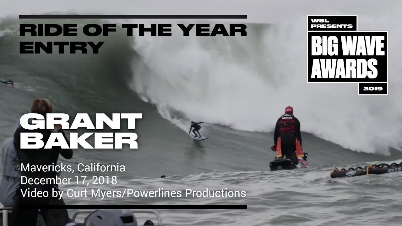 Grant Baker (Durban, South Africa) paddles into a warping drop amid the crowd at Mavericks, California on December 17, 2018. Video by Curt Myers. An entry in the Ride of the Year Award category of the 2019 WSL Big Wave Awards. For more information see www.WorldSurfLeague.com/bigwaveawards