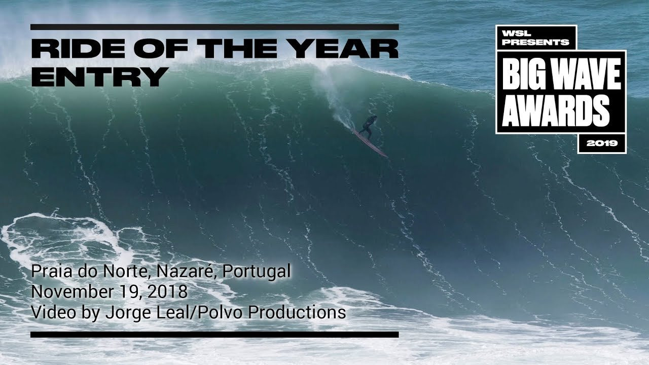 Nic Von Rupp (Sintra, Portugal) paddles into a steep peak and dances smoothly to the shoulder at Praia do Norte, Nazaré, Portugal on November 19, 2018. Video by Jorge Leal. An entry in the Ride of the Year Award category of the 2019 WSL Big Wave Awards. For more information see www.WorldSurfLeague.com/bigwaveawards