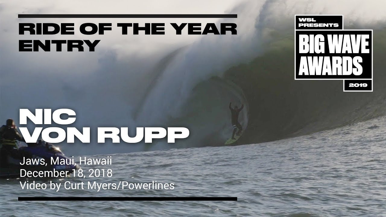 Nic Von Rupp (Sintra, Portugal) goes against the grain and gets a proper afternoon barrel at Mavericks, California on December 18, 2018. Video by Curt Myers. An entry in the Ride of the Year Award category of the 2019 WSL Big Wave Awards. For more information see www.WorldSurfLeague.com/bigwaveawards