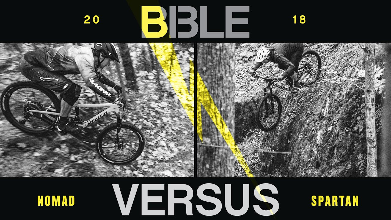 This is the most evenly matched versus we came up with. But one has a downhill bike in its pocket while the other has a trail bike.