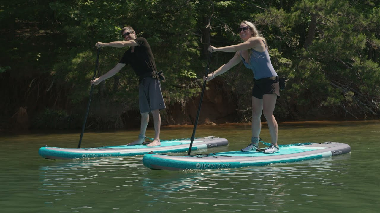 The Body Glove Navigator Pro inflatable paddle board is lightweight, durable and incredibly convenient. The upgraded Navigator Pro features a Two-Toned Clear Tek™ inflatable material design, logo embossed traction pad and exceptional stability for the ultimate paddling experience.