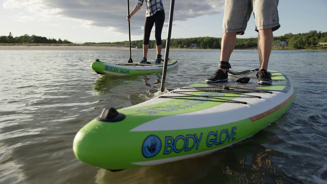 The Body Glove™ Raptor + inflatable paddle board is a complete package that is incredibly versatile, ultra-stable, durable and built for adventure. The durable construction is worry-free and is loaded with great features, like a water bottle and paddle holder incorporated into the center handle and a durable, triple fixed-fin configuration. The Body Glove™ Raptor + is built with a unique layering system which makes it lighter and faster while maintaining rigidity. The added triple layer stringer design and the triple layer side rail maximizes stiffness so that the board feels much more like a traditional hardboard on the water.<br /><br />The Raptor + has a wide and stable center that is great for beginners and the sleek nose profile excels for advanced enthusiasts to cruise lakes, rivers, and light surf. This board is ready for your next adventure.<br />• Superior welded drop-stitch construction.<br />• Heavy-duty poly vinyl fabric material<br />• 10’8” long, 33” wide, 5.4” thick, 24-lb. weight<br />• 300 lb capacity<br />• Triple-layer stringers, rigid, ultra-stable, easy to paddle<br />• Adjustable aluminum 3pc. stand up paddle (68-88 in)<br />• High-quality dual-action pump with gauge—quick and easy to inflate<br />• Multi-functional padded handle holds a paddle or water bottle.<br />• Triple-sealed dry bag for phones<br />• Coil leash<br /><br /><br /><br />Shop Body Glove SUPs: http://bit.ly/2C6X9z3<br /> <br />#CreateHappiness #BodyGlove #isup<br /> <br />Love Body Glove? Find more of us here:<br />Facebook: https://www.facebook.com/bodyglove/<br />Instagram: https://www.instagram.com/bodyglove/<br /> https://www.instagram.com/bodyglovegirl/<br />Website: https://www.bodyglove.com/