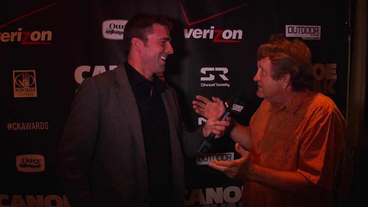 C&K Senior Editor Joe Carberry interviews Lifetime Achievement winner Rob Lesser at the Canoe & Kayak Awards.