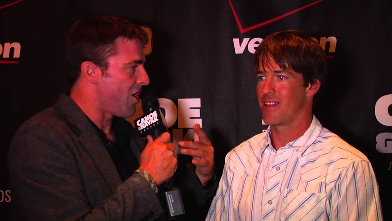 C&K Senior Editor Joe Carberry interviews Male Paddler of the Year presenter Tommy Hilleke at the Canoe & Kayak Awards.