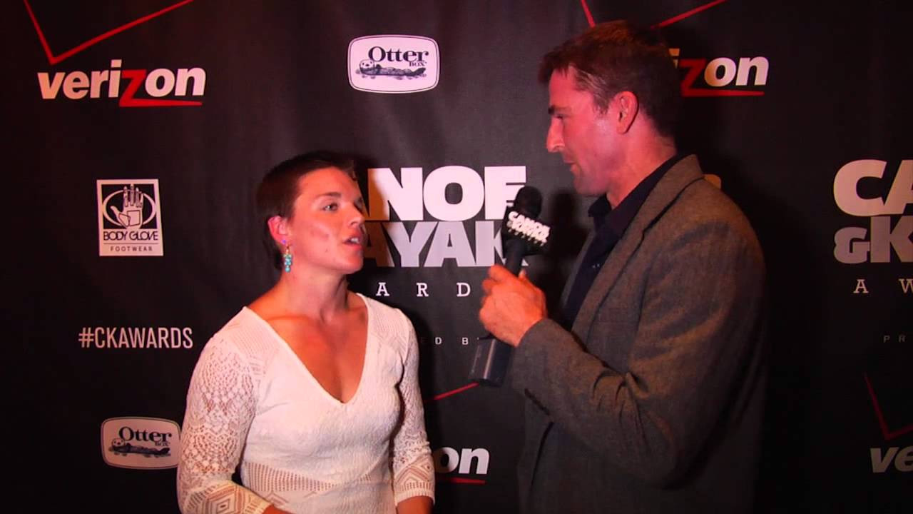 C&K Senior Editor Joe Carberry interviews Female Paddler of the Year nominee Adriene Levknecht at the Canoe & Kayak Awards.
