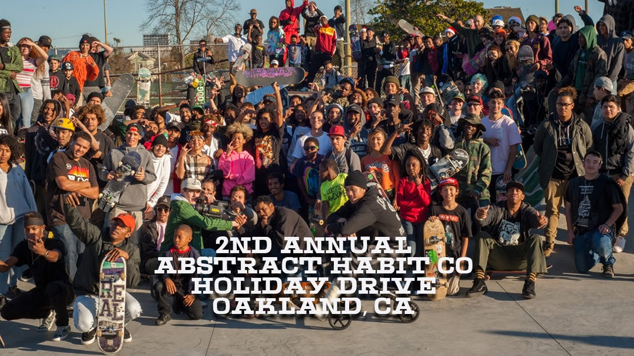 "The 2nd Annual Abstract Habit Holiday Drive went OFF!! Together through skateboarding, we can give back to the community and help create the next generation of skateboarders in Oakland. Thank you to everyone who came out." - Cameron Eichenbaum