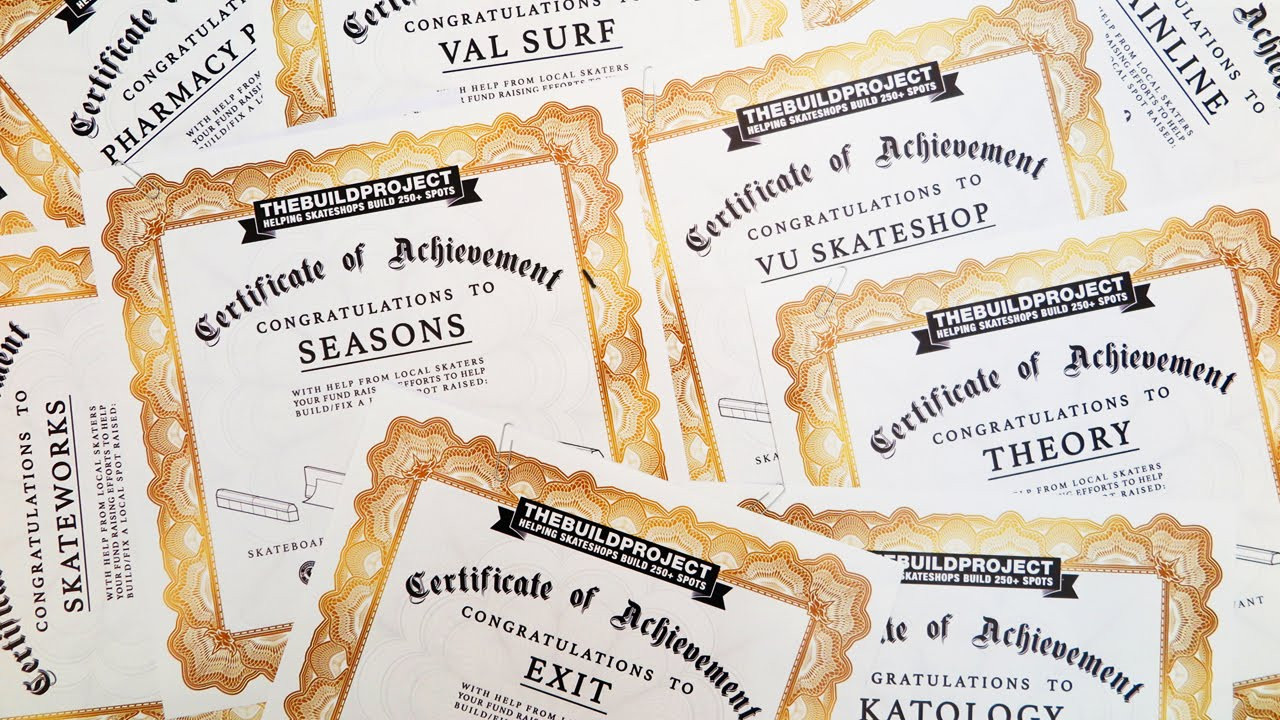 The Build Project : 250 + Shops Worldwide - 100% of the Money raised went back to help build DIY spots in each of the shops local communities. To all who were a part - THANK YOU. http://www.dlxsf.com/thebuildproject/