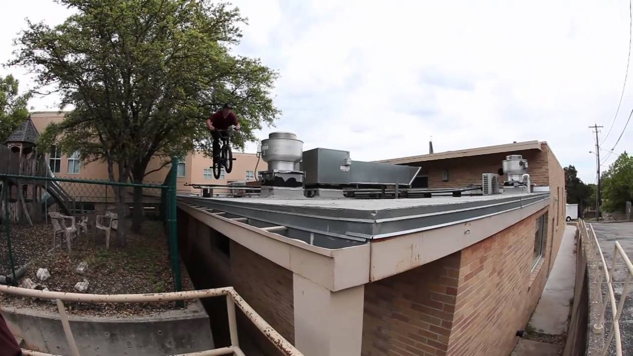 Raw Clip of Stevie truck gapping from roof to car park.