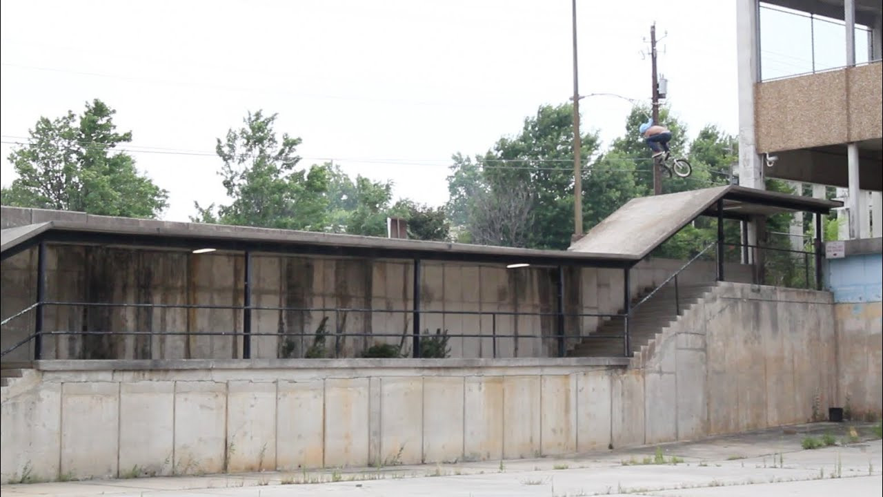 Back in Atlanta Shane eyed up this perfect bank at the top of a factory.
