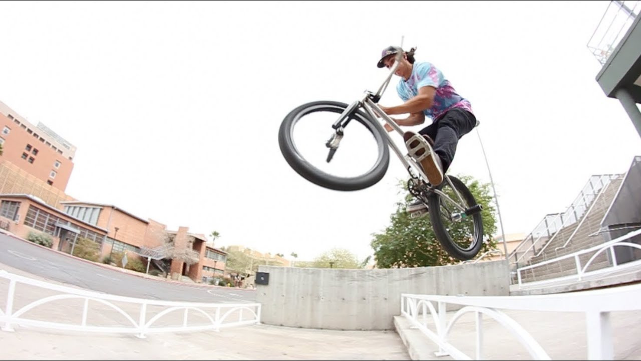 rawness from Shane Weston, bars first rail, switch bars the next, suicide the next..