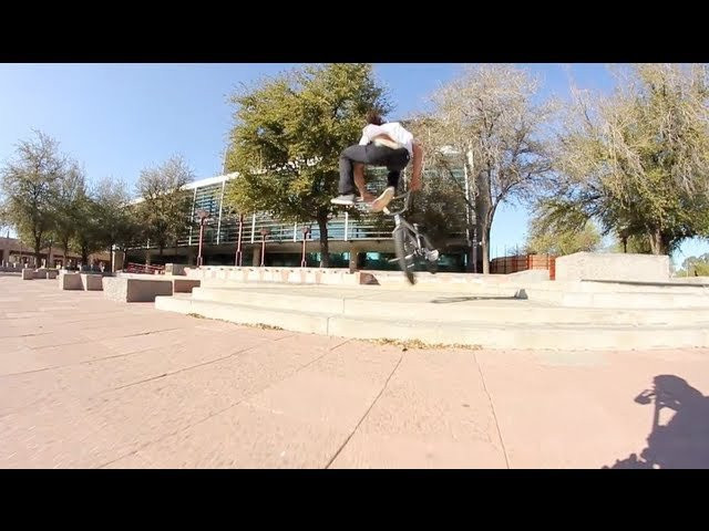 Raw clip of Shane Weston here as he takes on a mammoth line including a barspin up 4 stairs and a whip up 2 stairs. Filmed for his Natives 2013 part.