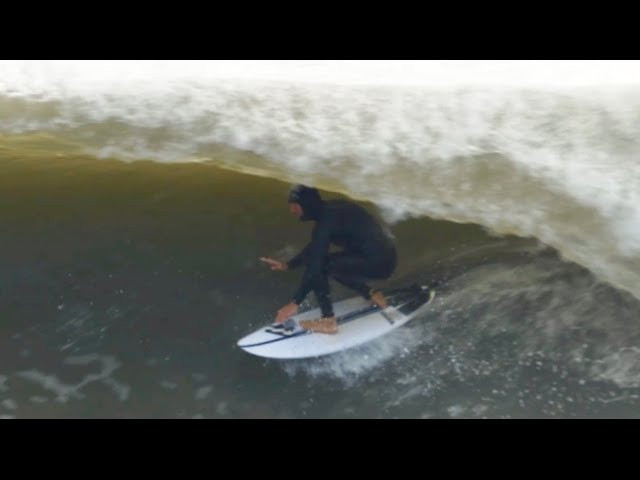 Sam Hammer on the Hydronaut by Tomo Surfboards, shot by Ryan Mack.