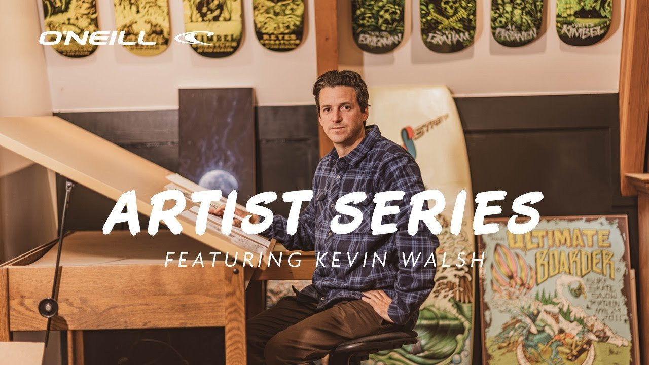 From his eye-catching work in tattooing to creating hand-drawn graphics, local Santa Cruz artist Kevin Walsh has been honing his craft for over fifteen years. We were excited to have him create a few designs for our new Artist Series collection, featuring tees, boardshorts and more.<br /><br />Shop the Collection here: https://us.oneill.com/collections/mens-new-arrivals <br /><br />#firstnameinthewater <br />#oneill