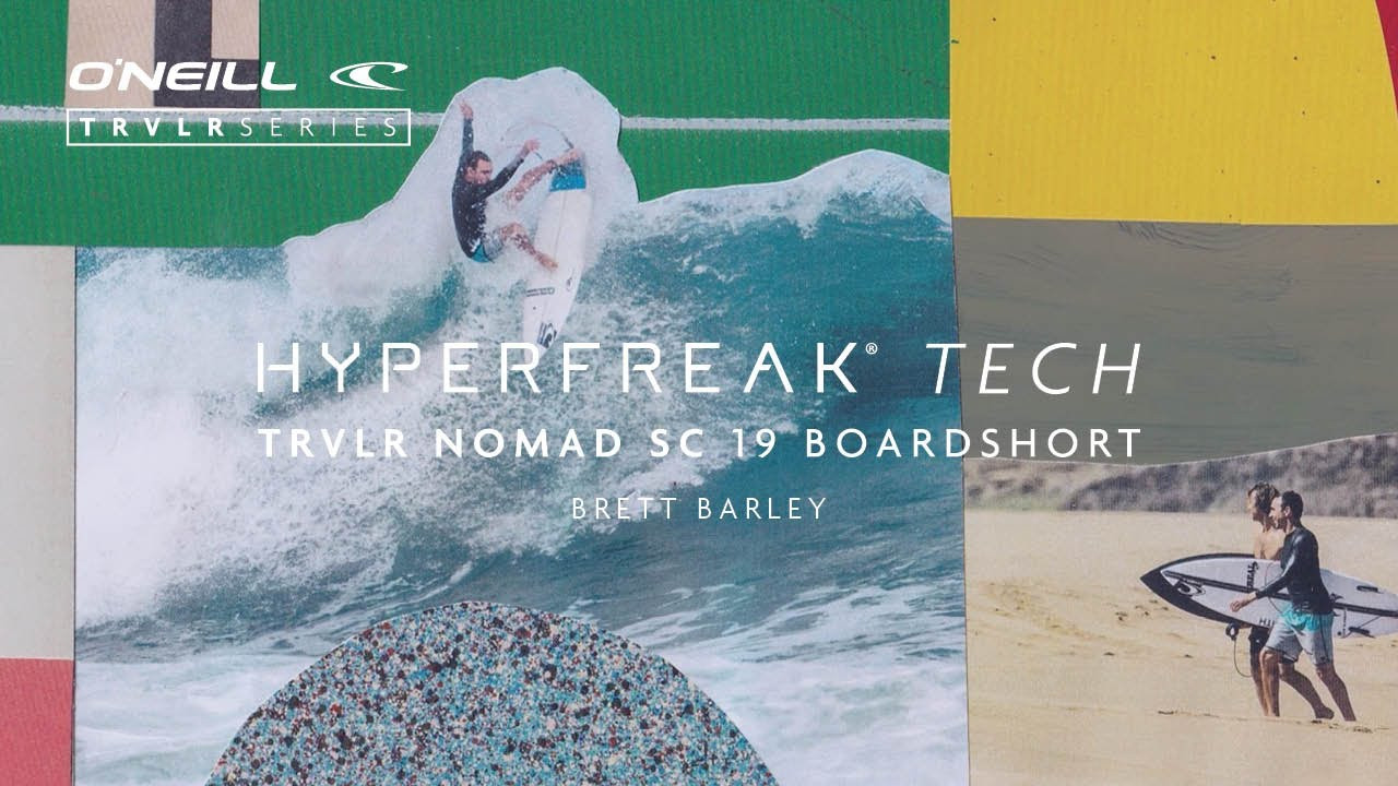 Specially designed for our TRVLR Series Collection, the Hyperfreak Nomad is a progressive style boardshort made for adventure. It features hyperfreak pro stretch fabrication and antimicrobial treated fabric that's odor resistant for multi-day trips. This product is made with Repreve® recycled materials.<br /><br />O'Neill Men's boardshort<br />O'Neill Blue Collection<br />19" Outseam- above the knee fit<br />Flex tie drawcord<br />Hyperfreak pro stretch<br />Antimicrobial treatment<br />Welded zip pocket<br />Made with Repreve® recycled materials<br />55% Recycled Polyester 34% Polyester, 11% Elastane<br /><br />SHOP NOW: https://us.oneill.com/collections/mens-boardshorts-new-arrivals/products/sp3106002-gra-hyperfreak-tech-trvlr-nomad-sc