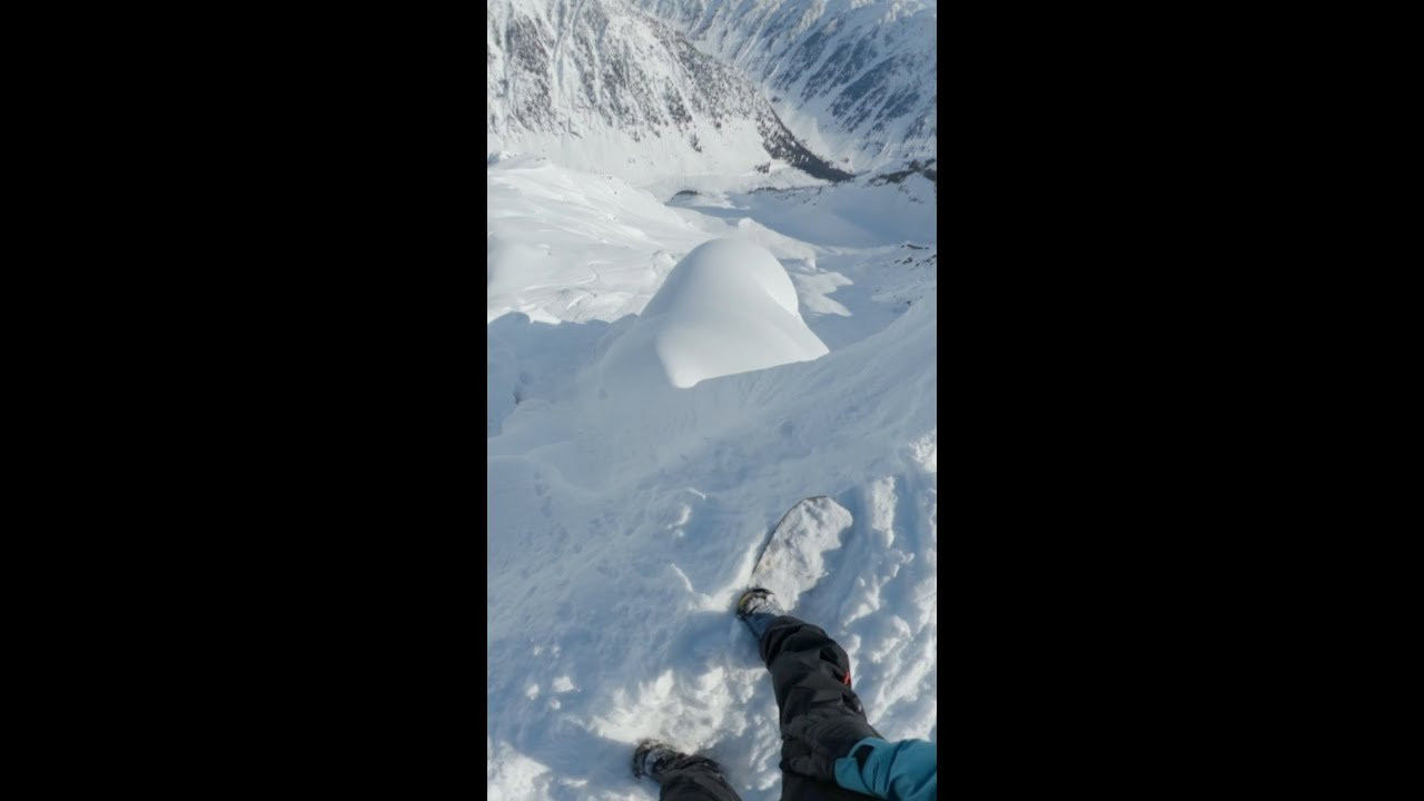 POV... you are Travis Rice 😧 Head over to our YouTube channel at the link to watch more INSANE backcountry AK lines from Travis in his new self directed edit: https://win.gs/4akbXYO