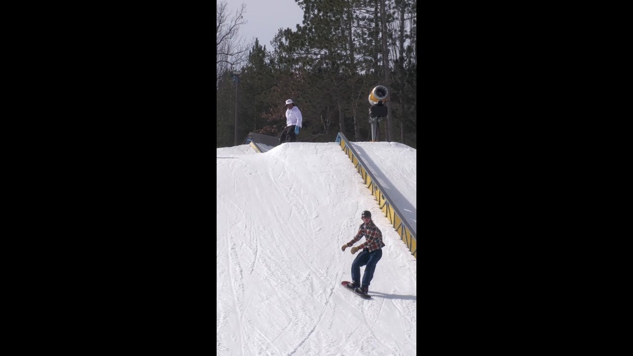 #RedBullSlideInTour is UNDERWAY and of course Zeb Powell is in full on Zebulon mode for Stop 1 at Trollhaugen Resort. 👽 <br /><br />Up next the crew will head over to Pine Knob for Stop 2 on March 5th! See you there. <br />#snowboarding