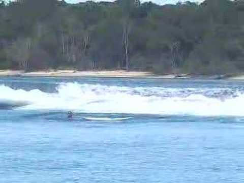 VICTOR RIBAS JOLTS THE SENSES WITH TWO HITS OF STEAMY JAVA<br /> <br /> How did you start the day today? Suit and tie? Sardine canned on the train to metropolis; Hardhat and workboots? Up to your shoulders in toilet pipes; or School uniform? Fighting with your brother on the way to the bus.<br /> <br /> Whatever the case, chances are you weren't doing what Victor Ribas was doing this very morning -- hanging off a putt-putt boat in the sweltering Javanese jungle getting two coral slabs straight up before breakfast. Not to rub it in of course. <br /> Victor is a man who doesn't take one split second of his fortunate life for granted. "I got two real nice ones. So beautiful there, and great with all my friends. Good Morning! I like hearing the sound of waves in movies sometimes, sometimes is better than music. Makes you feel like you're there. I like that feeling."