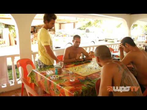 STAYING SHARP - MAINTAINING FOCUS WHEN THE SURF GOES FLAT<br /> 1. Strategy: The old Parker Bros favourite "Risk" has been helpful in strategic planning. Take over countries in the same way you plan to take over the heat-draw when the contest starts.<br /> 2. Co-ordination: Jumping rope in the bullpen keeps the heart pumping especially in the Tahitian heat.<br /> 3. Relaxation: Trying not to go troppo by finding a solitary place to deep breathe and focus on the job at hand when the surf returns. <br /> 4. Familiarisation: Swim, float, snorkel around the break, see why it breaks where it does, get to know the place.<br /> 5. Association: They may be your foe as soon as the contest singlet is on, but hanging around like-minded positive chaps is an excellent way to keep focussed.