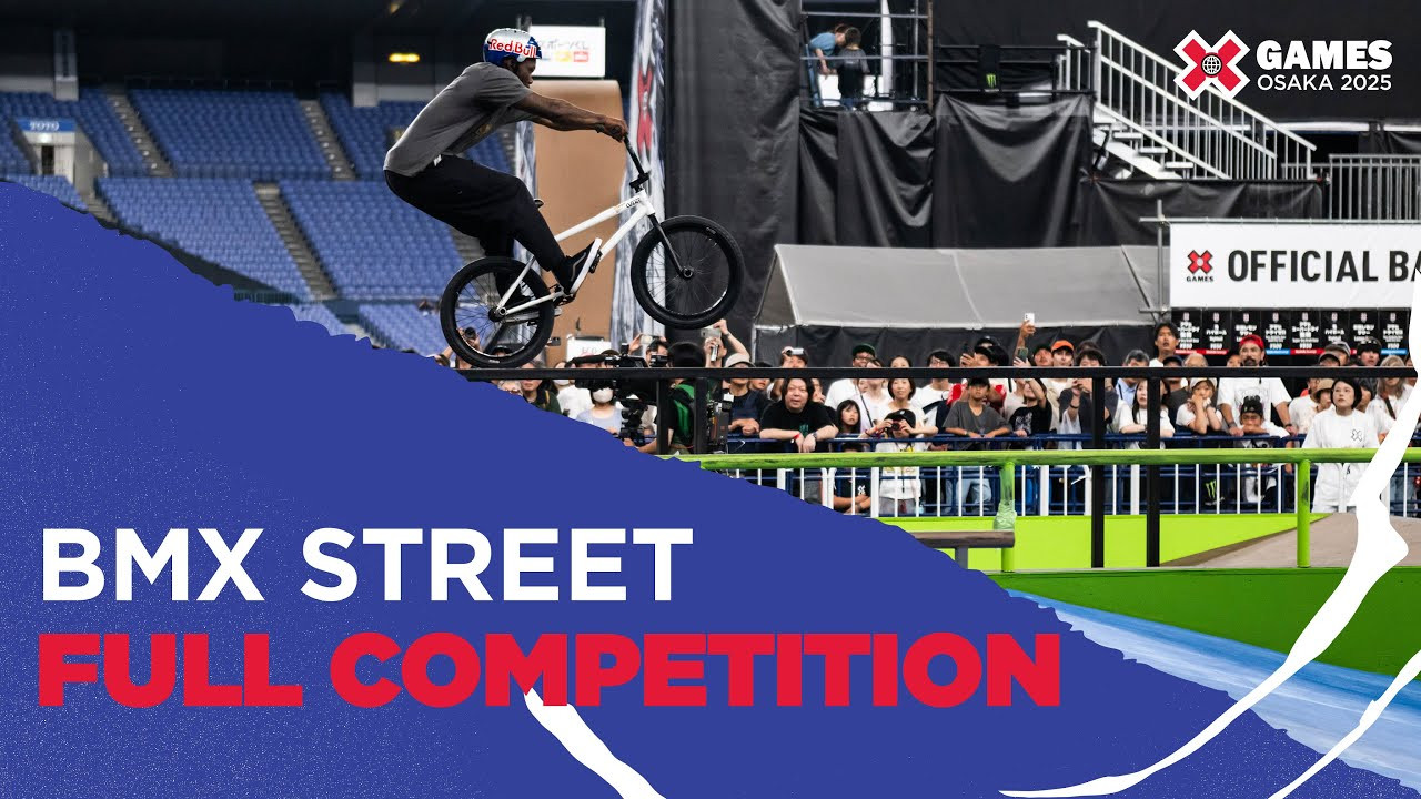 Watch the full BMX Street competition from X Games Osaka 2025 in Japan!<br /><br />How medal event is judged:<br />Playoffs: 1 heat of 8 athletes with 2 runs each (0:45 seconds maximum per run), best run counts. Runs will be scored 1-100. Athletes ranked 1-4 will advance to the final.<br />Finals: Athlete scores are reset to zero after playoffs. 1 heat of 4 athletes with 2 runs each (0:45 seconds maximum per run), best run counts. Runs will be scored 1-100. <br /><br />BMX street contests approximate the most common form of urban BMX riding, utilizing obstacles common to city settings – like handrails, stairs, ledges, benches and outdoor tables – on a purpose-built course. Competitors do an assortment of grinds, tailwhips, rotations, gap-to-obstacles tricks and more on the course, often combining multiple maneuvers into a single trick. BMX street requires a high level of creativity, adaptability and technical skills, as riders must navigate the urban landscape and perform tricks with precision and control. In competitions, judges evaluate the difficulty, execution and originality of tricks.<br /><br />#XGames #XGamesOsaka #XGamesJapan #BMX