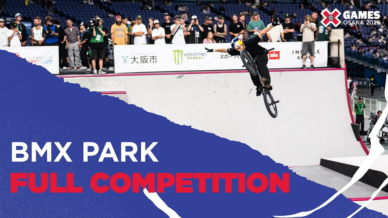 Watch the full BMX Park competition from X Games Osaka 2025 in Japan!<br /><br />How medal event is judged:<br />Playoffs: 1 heat of 8 athletes with 2 runs each (0:45 seconds maximum per run), best run counts. Runs will be scored 1-100. Athletes ranked 1-4 will advance to the final.<br />Finals: Athlete scores are reset to zero after playoffs. 1 heat of 4 athletes with 2 runs each (0:45 seconds maximum per run), best run counts. Runs will be scored 1-100. <br /><br />Park is a style of BMX riding featuring a variety of obstacles such as ramps, bowls, quarterpipes and box jumps arranged in a challenging and creative layout. Riders use these obstacles to perform a variety of tricks, airs and grinds, incorporating a majority or all features into a single run. Using the contours of the course to gain speed instead of pedaling (pedaling usually detracts from scores), X Games Park riders use the obstacles for the air necessary to do huge tricks like 720s, double tailwhip combos and various inverts. Competitors are judged based on the execution of maneuvers, degree of difficulty, variety, flow, originality, style and amplitude (height of airs).<br /><br />#XGames #XGamesOsaka #XGamesJapan #BMX