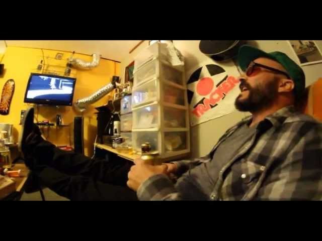 tracker trucks longboards #1 (move!) - Never get between a man and his beverage...A path gets cleared for a re-fill...<br /> The new Tracker longboards are the quickest!!!