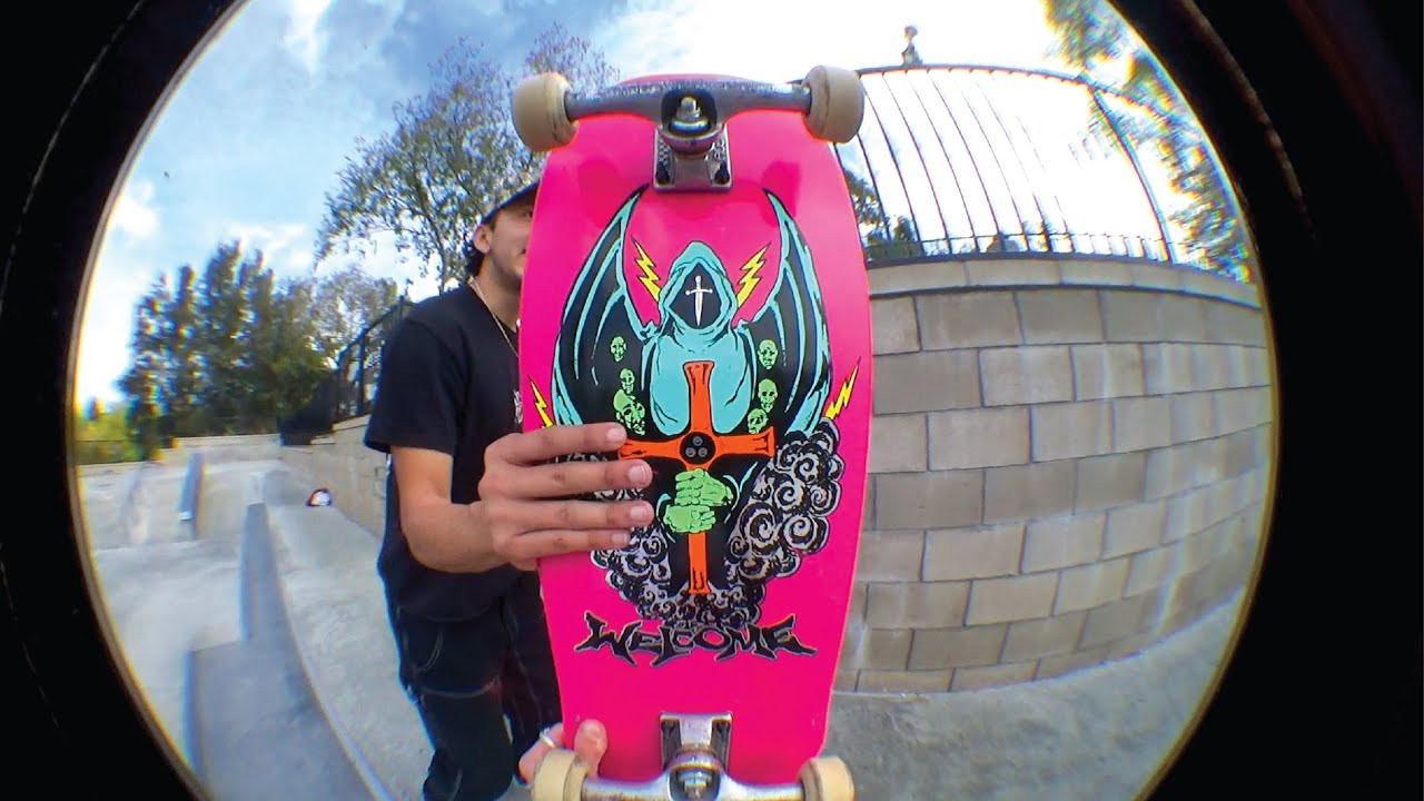 Ryan Reyes, Filthy Pond and Daniel Vargas give our Totem and Early Grab a once over at Brea Skatepark. It's a big world, ride a big board.
