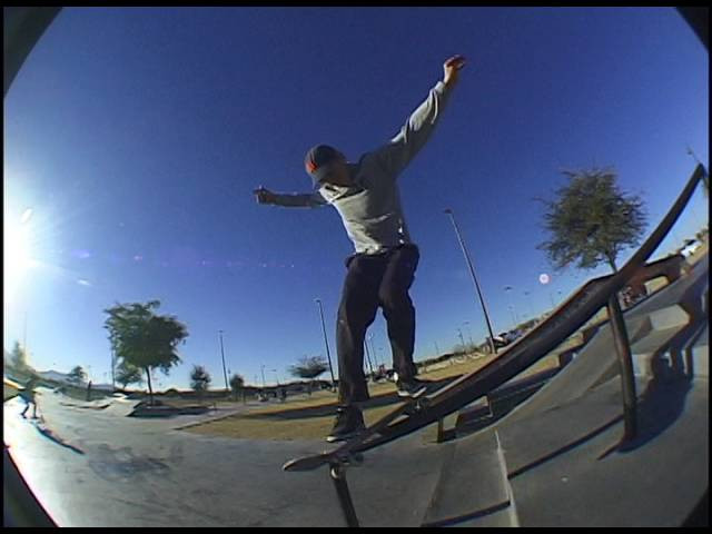 www.welcomeskateboards.com<br /><br />Aaron Goure cruising for chicks at the local AZ parks.