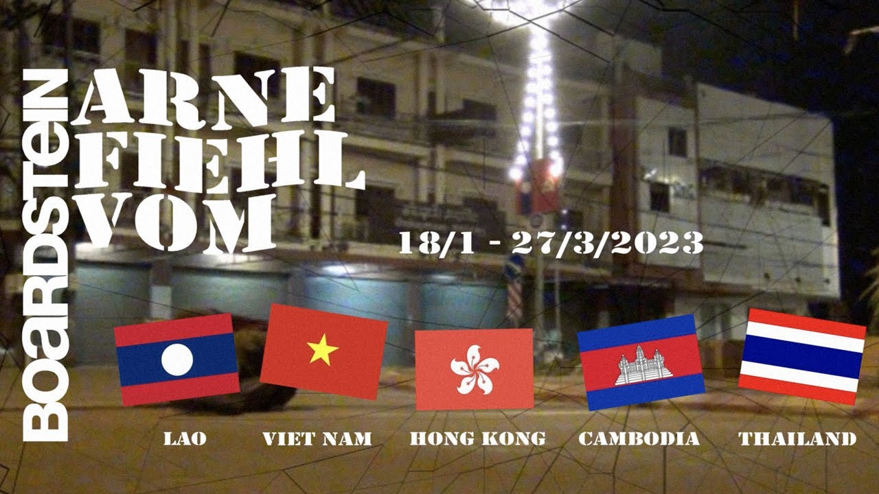 Shitty tricks on shitty spots. Arne Fiehl vom BOARDSTEIN on his latest mission. Building the first public skatepark in Lao and travelling and skating Laos, Vietnam, Hong Kong, Cambodia and Thailand for nine weeks...