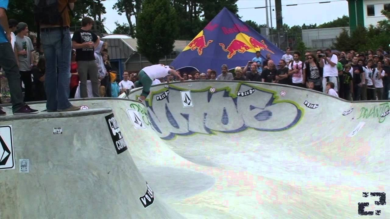 The 3rd year of Münster, Germany's BERGFEST which took place in the MONSTER BOWL at Berg Fidel. Recently remodeled by Minus Pools, this years Bergfest was a raging all day long skate party followed by skate rock legends McRad and punk skate legends fronted by Duane Peters, the US BOMBS! Skaters from all over Europe, as well as a handful of Americanos were in attendance to skate the bowl. Good times were had by all, whether skating or just enjoying the show!<br /><br />Sponsored by Volcom, Circa, Pavel, Globe, and Confusion Magazine.
