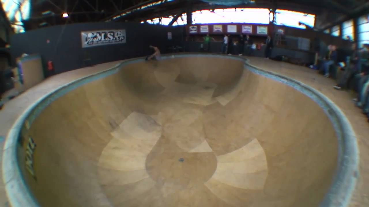OMSA Pool is a wooden pool replica built by Dietsches from OMSA (Old Man Skate Association). Complete with pool coping, death box, shallow and deep ends and tight trannies, it's the closest thing to skating a backyard pool in Germany. Many insane sessions go down every month, here is a compilation of a couple such sessions.