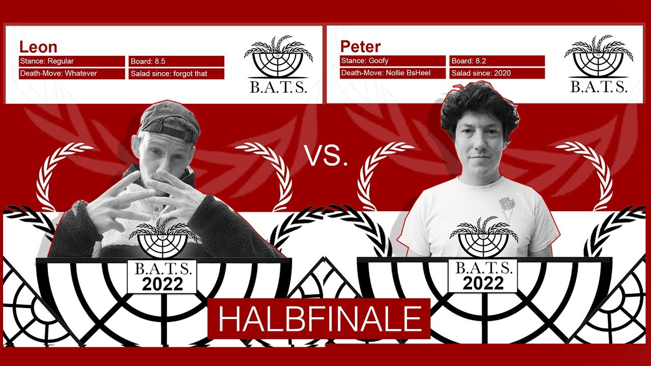 Leon VS. Peter! Was ein heftiges Game! Danke an alle Zuschauer und Helfer! Es war uns eine Freude diese beiden Flip-Experten dabei gehabt zu haben! Aber nur einer hat den Einzug ins finale battle geschafft! <br /><br />Finale findet morgen live in der Salatschüssel statt! Kommt rum und zieht es euch rein! Video vom Finale folgt dann asap!<br /><br />Zieht es euch rein!<br />-BATS<br /><br />0:00 The Rules<br />1:30 The Battle<br />8:08 The Winner is ...