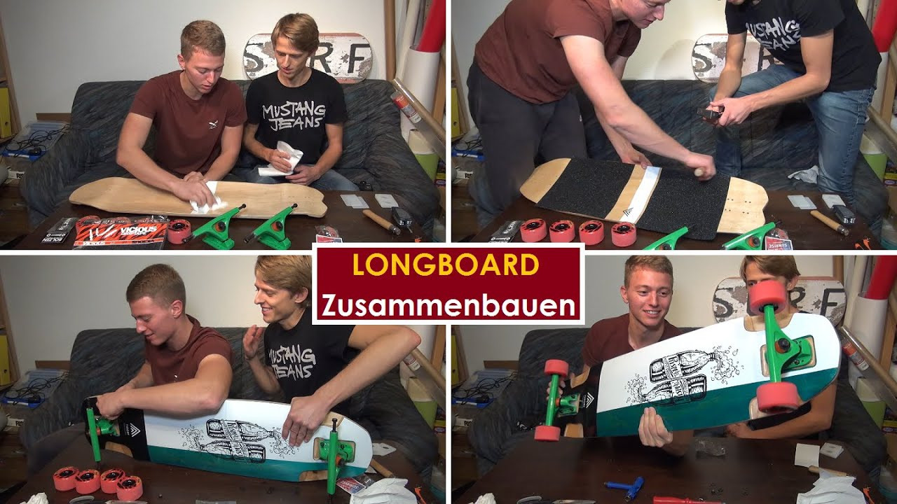 Wir zeigen und erklären euch in diesem Tutorial, wie ihr selber ganz einfach ein Longboard Setup, was ihr euch selbst zusammengestellt habt, zusammenbauen könnt. Das Setup von uns beinhaltet das PRISM Theory V2 als Deck, Bolzen Trucks V2 als Achsen und Rayne Envy V2 Rollen, bestellt beim Concrete Wave Skateshop.<br /><br />Concrete Wave Skateshop: https://www.concretewave.de/<br /><br />Solltest du Fragen zum Video oder zu Longboards haben, schreib sie mir in die Kommentare! ;)<br /><br />T-Shirt Shop: https://shop.spreadshirt.de/longboarding-germany/<br /><br />Wenn es dir gefallen hat würde ich mich über eine positive Bewertung, ein Abo oder einen Kommentar sehr freuen :D<br />----------------------------------------­----------------------------------------­----------------------------------------­-----<br />Instagram: https://www.instagram.com/longboarding.germany/<br />#longboardinggermany<br />----------------------------------------­----------------------------------------­----------------------------------------­-----<br />Weitere Infos in der Kanalbeschreibung!