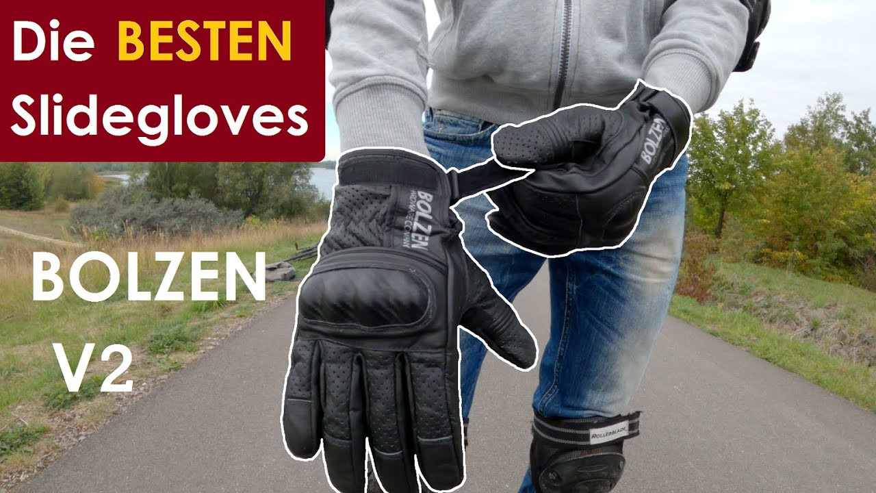 Schon lange empfehle ich die Bolzen Hardware V2 Slide Handschuhe, nun stellen wir sie euch vor. Langlebig, hochwertig und dennoch günstig, das spricht für die Gloves mit denen ihr auf dem Longboard Sliden könnt.<br /><br />Hier gibt's die Handschuhe: https://www.concretewave.de/Bolzen-Hardware-V2-Slide-Handschuhe<br /><br />Solltest du Fragen zum Video oder zu Longboards haben, schreib sie mir in die Kommentare! ;)<br /><br />T-Shirt Shop: https://shop.spreadshirt.de/longboarding-germany/<br /><br />Wenn es dir gefallen hat würde ich mich über eine positive Bewertung, ein Abo oder einen Kommentar sehr freuen :D<br />----------------------------------------­----------------------------------------­----------------------------------------­-----<br />Instagram: https://www.instagram.com/longboarding.germany/<br />#longboardinggermany<br />----------------------------------------­----------------------------------------­----------------------------------------­-----<br />Weitere Infos in der Kanalbeschreibung!