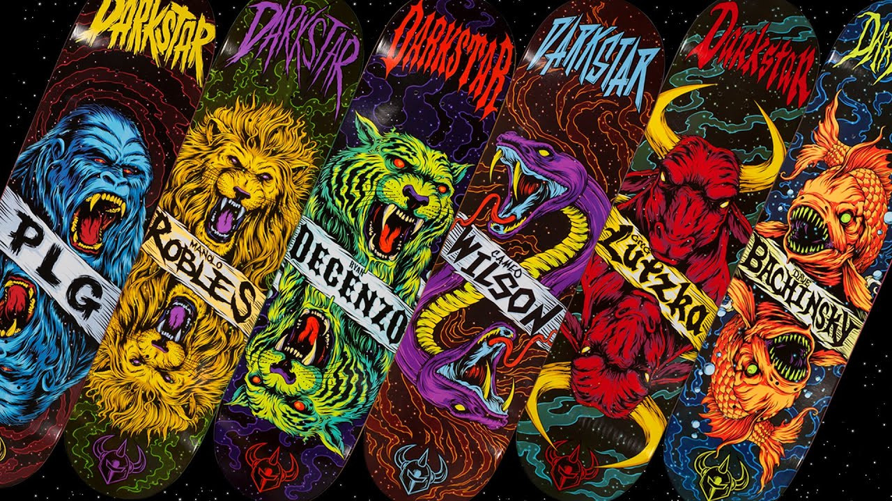 Manolo Robles, Ryan Decenzo, Plg, Dave Bachinsky, Cameo Wilson, and Greg Lutzka Zodiac Pro boards are available now! Ranging in sizes from 7.75" to 8.375", these boards are made in a single deck press with resin epoxy, 100% Canadian maple, and are guaranteed against breakage for 30 days.<br />SUBSCRIBE: http://bit.ly/SubscribeDarkstar
