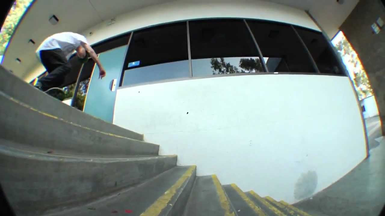 Many have tried this, but No one else has rolled away yet . Watch Tyson huck a 540 down a nine stair and roll away from the first one ever.