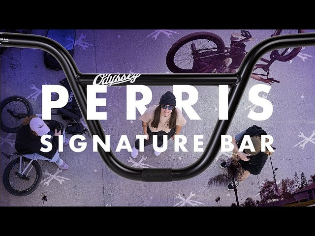 AVAILABLE NOW - Perris Bar. <br /><br />We're stoked to introduce the Perris Benegas signature bar. We didn't have a bar in the lineup that met her needs, so we worked with her and made her one! Built to Perris' desired specifications; the Perris Bar features an 8.78” rise and a narrow 27” width that still allows room for a brake lever. Made using post-weld heat-treated, and butted 4130 chromoly for added strength and reliability. This is the smallest bar in our lineup, and perfect for all riders who need a sub 9" option. <br /><br />Features:<br />Perris-specific geometry<br />Narrow 27" width with room for a brake lever<br />Butted 20mm crossbar<br />1.8/1.3mm thick, multi-butted main tubing<br />Post-weld heat-treated 4130 chromoly for added strength<br /><br />Specs:<br />Rise: 8.78"<br />Width: 27" <br />Backsweep: 10°<br />Upsweep: 4°<br /><br /><br /><br /><br />---<br />https://odysseybmx.com<br />https://shop.odysseybmx.com<br />---<br />https://facebook.com/odsybmx<br />https://twitter.com/odysseybmx<br />https://instagram.com/odysseybmx<br />https://youtube.com/odsyvision