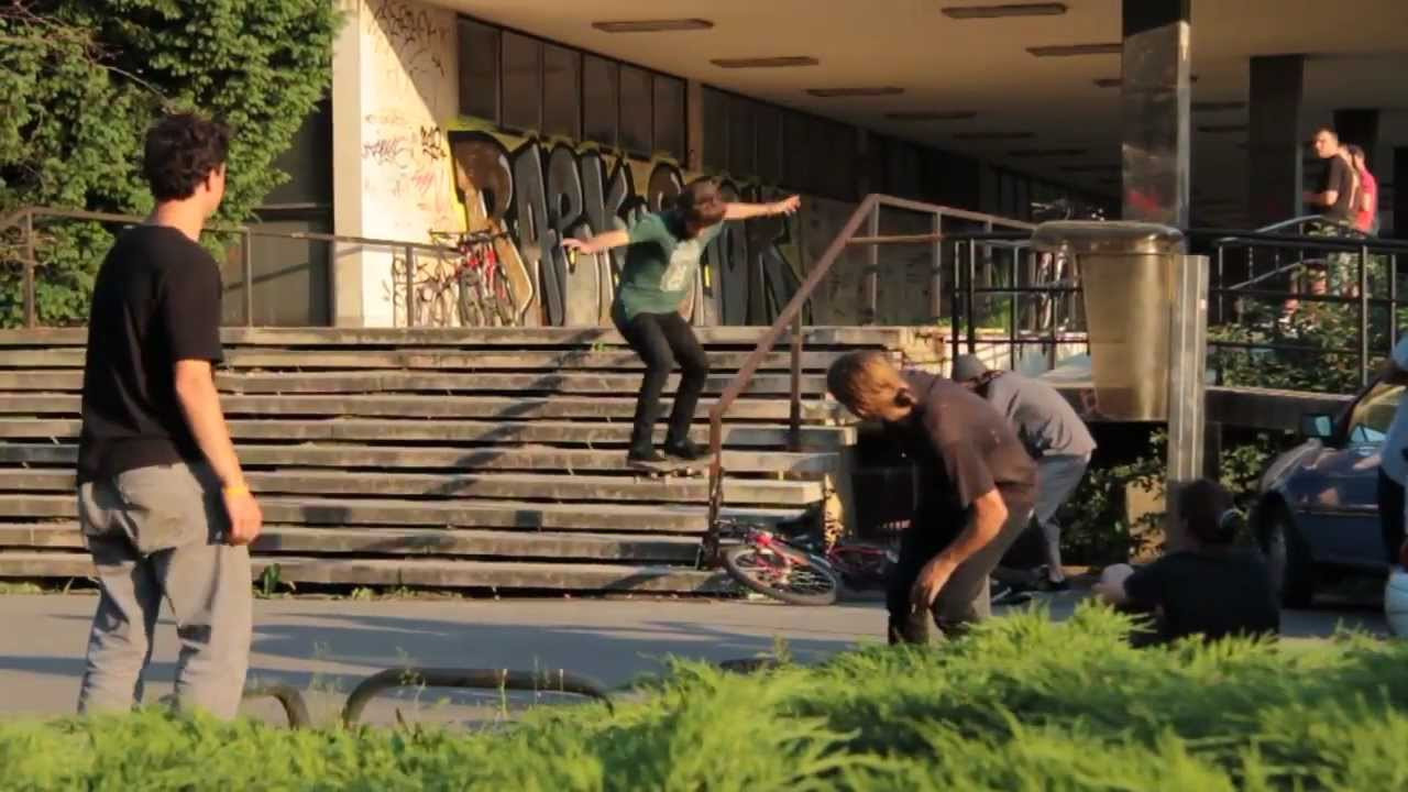 Here is a clip of Dane Burman doing a sweet 5-0 on a rail.