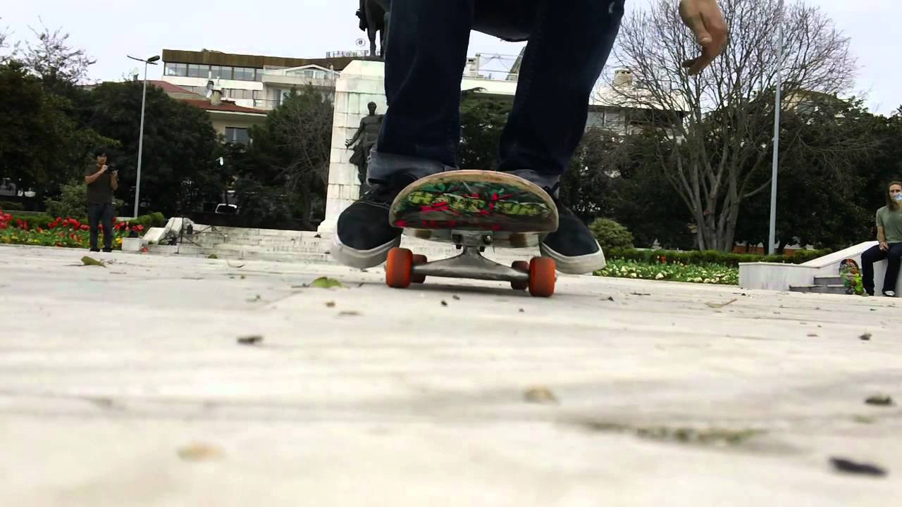 Here is a clip of Jon Dickson hopping over a camera with his skateboard.