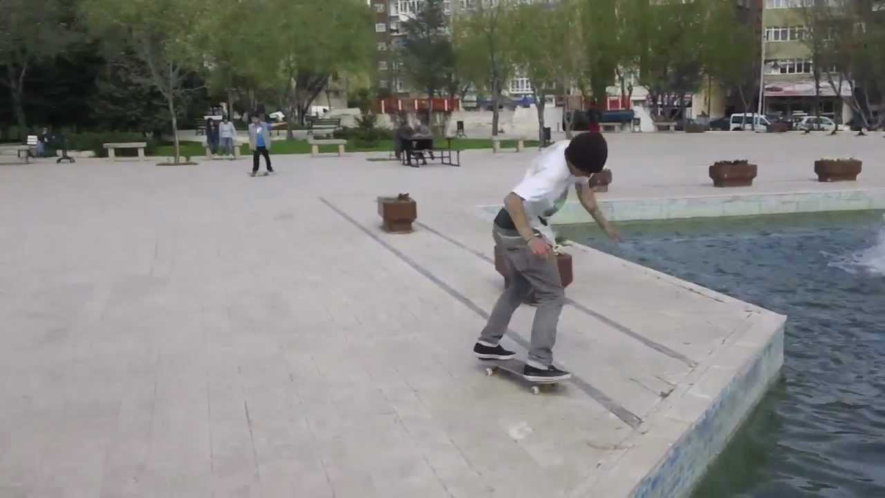 Tommy doing a 360 over a water gap.