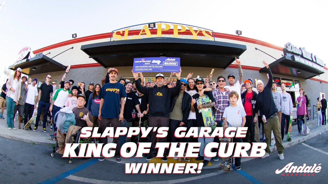 Congratulation Slappy’s Garage on winning the first annual King Of The Curb Slappy Day's contest.<br /><br />Check out http://andalebearings.com for more info. <br /> SUBSCRIBE -- http://bit.ly/SubscribeAndale<br /> SHOP -- http://andalebearings.com/shop<br /> INSTA -- https://www.instagram.com/andalebearings<br /> FB -- https://www.facebook.com/andalebearings<br /> Twitter -- https://twitter.com/andale_bearings