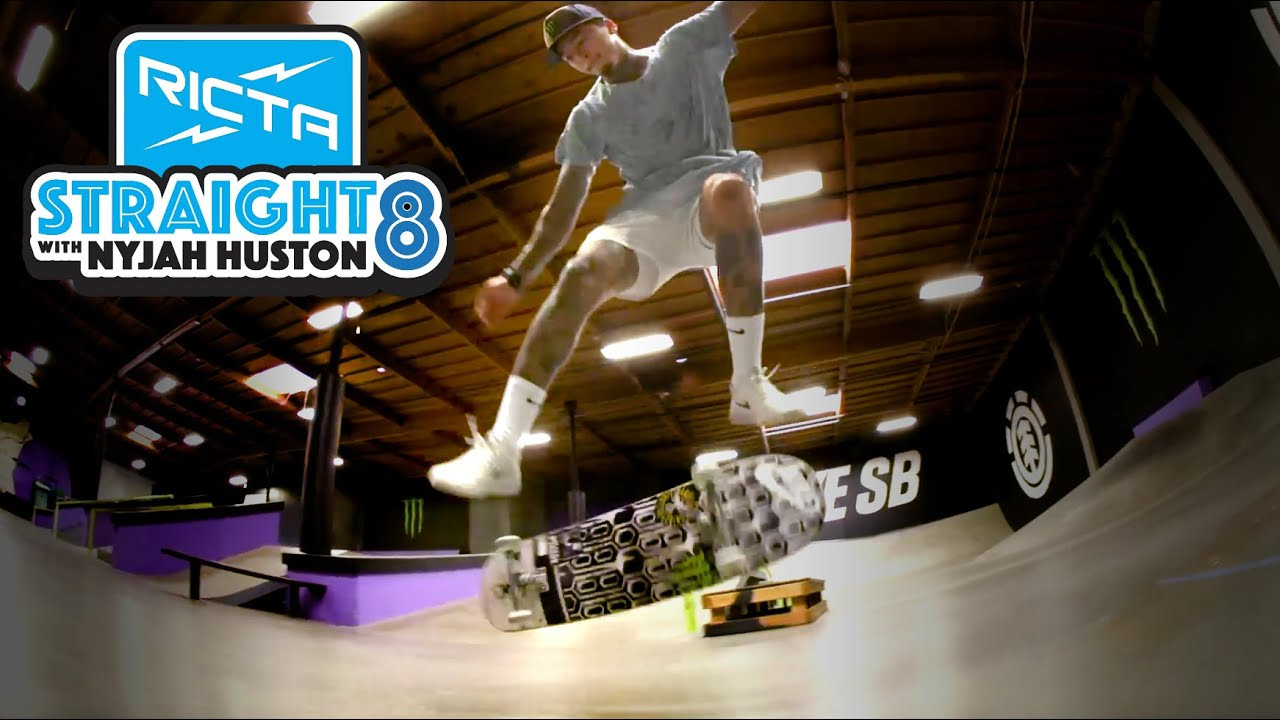 Nyjah thinks back to some old go-to tricks and attempts to throw them together for this weeks straight 8 challenge. With a combo of all the varial flips and all the big spins he's able to put it down on his own home turf.<br /><br />#FlatgroundNotFlatspots<br /><br />Learn more: rictawheels.com<br /><br />Check the Wheels! http://bit.ly/2My5uPE<br /><br />Film: @TheKillaTapes<br /><br />Follow Nyjah: @nyjah<br /><br />SUBSCRIBE to Ricta Wheels: http://bit.ly/RictaChannel<br /><br />FOLLOW Ricta Wheels on:<br />Our site: http://rictawheels.com/<br />Facebook: https://www.facebook.com/rictawheels/<br />Instagram: https://www.instagram.com/rictawheels/<br /><br />⚡️ The leader in skateboard wheel technology ⚡️ Proven the fastest and most durable urethane in skateboarding. Designed for speed and a smooth ride.