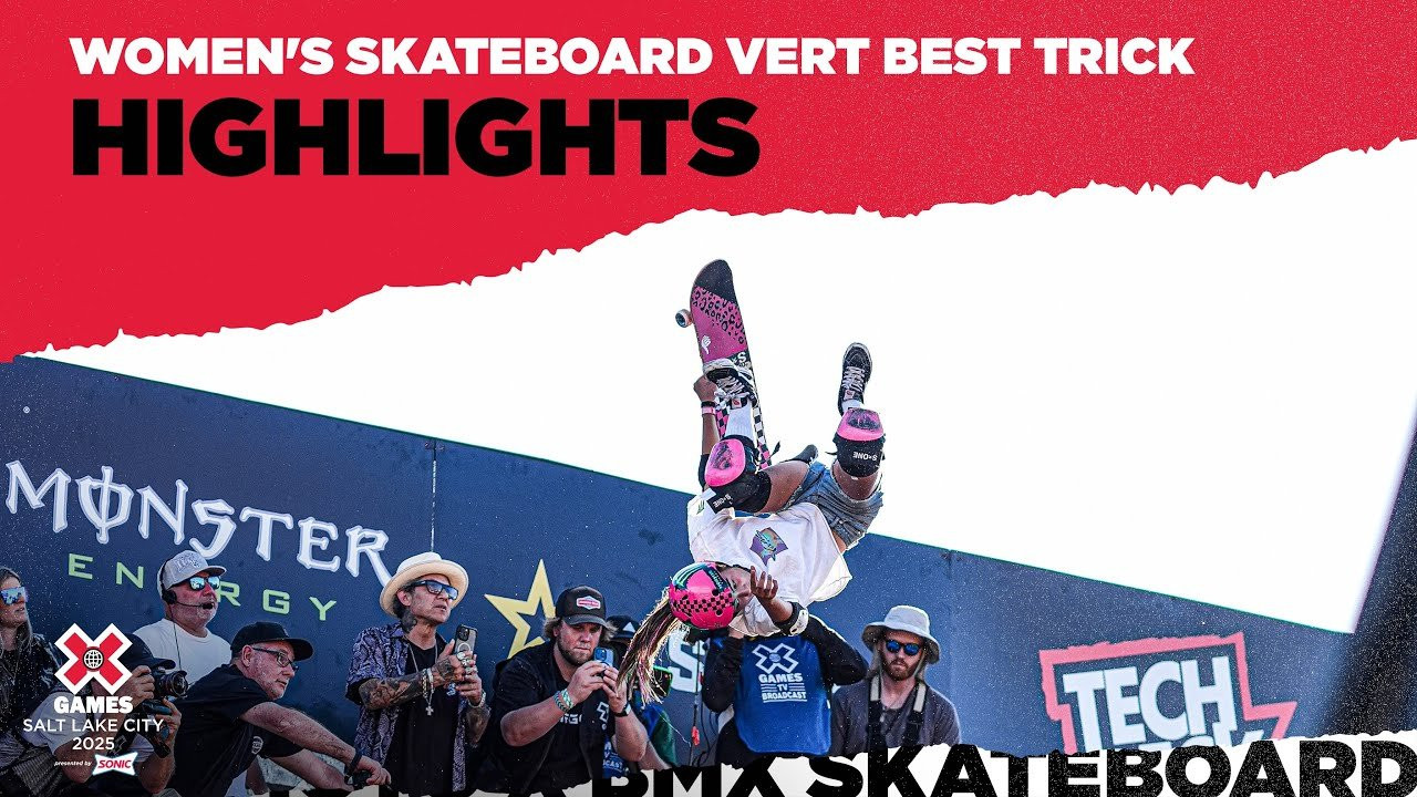 Watch the full Women’s Skateboard Vert Best Trick competition from X Games Salt Lake City 2025 Presented by SONIC!<br /><br />Vert is a style of skateboarding that involves performing tricks on a large U-shaped ramp called a halfpipe or vert ramp. The rider gains speed by pumping up and down the ramp, building momentum for aerial maneuvers that can reach heights exceeding 10 feet. Skaters perform a variety of tricks, including spins, flips and grabs, while soaring through the air above the ramp. Skateboard vert requires a combination of speed, agility and courage, as riders must maintain control while executing complex aerial maneuvers at high speeds. Skateboard vert best trick sees riders perform a single big trick, and the X Games contest has witnessed some of the most famous moments in action sports history, like Tony Hawk’s 900 in 1999 and Gui Khury’s 1080 in 2021.<br /><br />#XGames #XGamesSLC #Skateboarding <br /><br /><br />____<br /><br />X Games — your destination for all things action sports, music, lifestyle and everything in between. <br /><br />Visit our official homepage at http://xgames.com for more coverage and highlights.<br /><br />SUBSCRIBE: https://www.youtube.com/XGames<br /><br />Check us on Social @XGames:<br />Instagram ► https://instagram.com/xgames<br />TikTok ► https://www.tiktok.com/@XGames<br />Twitter ► https://twitter.com/xgames<br />Facebook ► https://facebook.com/XGames<br />Twitch ► https://www.twitch.tv/xgames<br />Snapchat ► @xgames<br />Text Us! ► (772) 494-2637<br /><br />Thanks for watching #XGames!