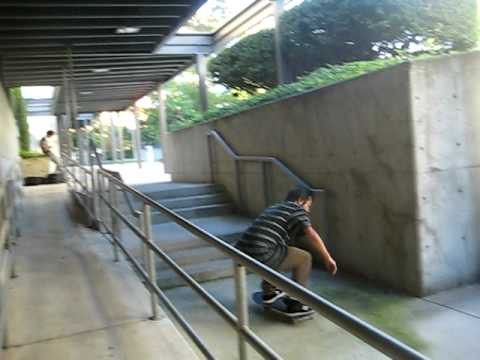 Digi cam footage of EXIT rider Kyle BIllups skating SAFE double set in Salem, OR.
