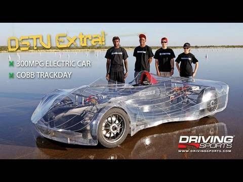 This week, Driving Sports TV (http://bit.ly/dsp0rts) brings you another Extra! news update. First, we visit the Bridgestone Proving Grounds where a class of kids test their 300mpg electric car. Then, it's off to Portland Oregon for a ride in a 600whp GT-R!