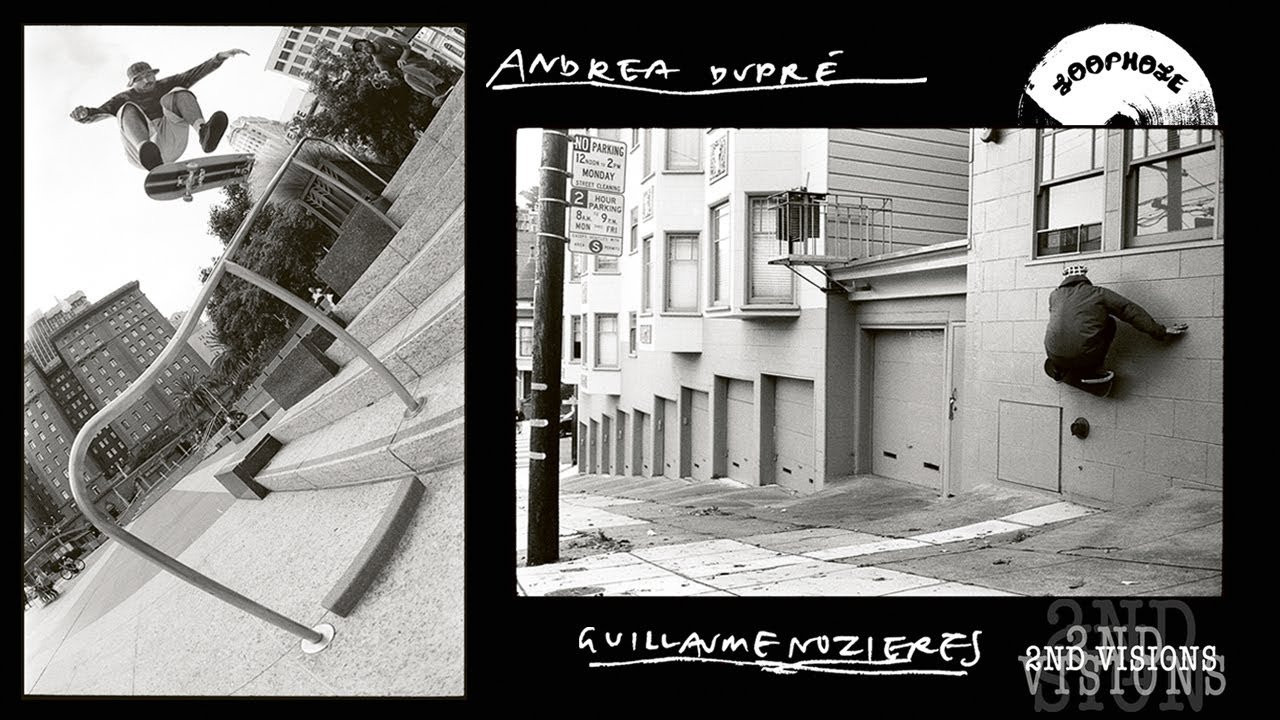 We are pleased to present Andréa Dupré & Guillaume Nozieres' shared part from upcoming Loophole Wheels full-length, '2nd Visions'. <br /><br />Filmed & edited by Zach Chamberlin.<br /><br />Thumb photos by Rich Hart.<br /><br />Guest skaters: Dougie George & Átali Mendes.<br /><br />Music<br />Fall Back<br />James Blake<br /><br />The Return of a Stranger<br />Lionel Cohen<br /><br />https://www.greyskatemag.com/<br />https://www.loopholewheels.com/