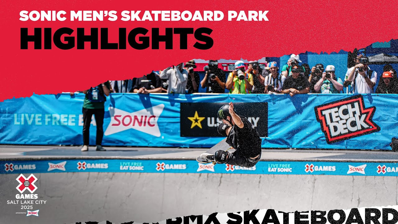 Watch the SONIC Men’s Skateboard Park top highlights from X Games Salt Lake City 2025 Presented by SONIC!<br /><br />Park is a style of skateboarding featuring a variety of obstacles such as ramps, bowls, quarterpipes and ledges arranged in a challenging and creative layout. Skateboarders use these obstacles to perform a variety of tricks, airs and grinds, incorporating a majority or all features into a single run. Competitors will be judged based on execution of maneuvers, degree of difficulty, variety, continuity of run, originality and style, amplitude (height of airs) and use of the course.<br /><br />#XGames #XGamesSLC #Skateboarding<br /><br />____<br /><br />X Games — your destination for all things action sports, music, lifestyle and everything in between. <br /><br />Visit our official homepage at http://xgames.com for more coverage and highlights.<br /><br />SUBSCRIBE: https://www.youtube.com/XGames<br /><br />Check us on Social @XGames:<br />Instagram ► https://instagram.com/xgames<br />TikTok ► https://www.tiktok.com/@XGames<br />Twitter ► https://twitter.com/xgames<br />Facebook ► https://facebook.com/XGames<br />Twitch ► https://www.twitch.tv/xgames<br />Snapchat ► @xgames<br />Text Us! ► (772) 494-2637<br /><br />Thanks for watching #XGames!