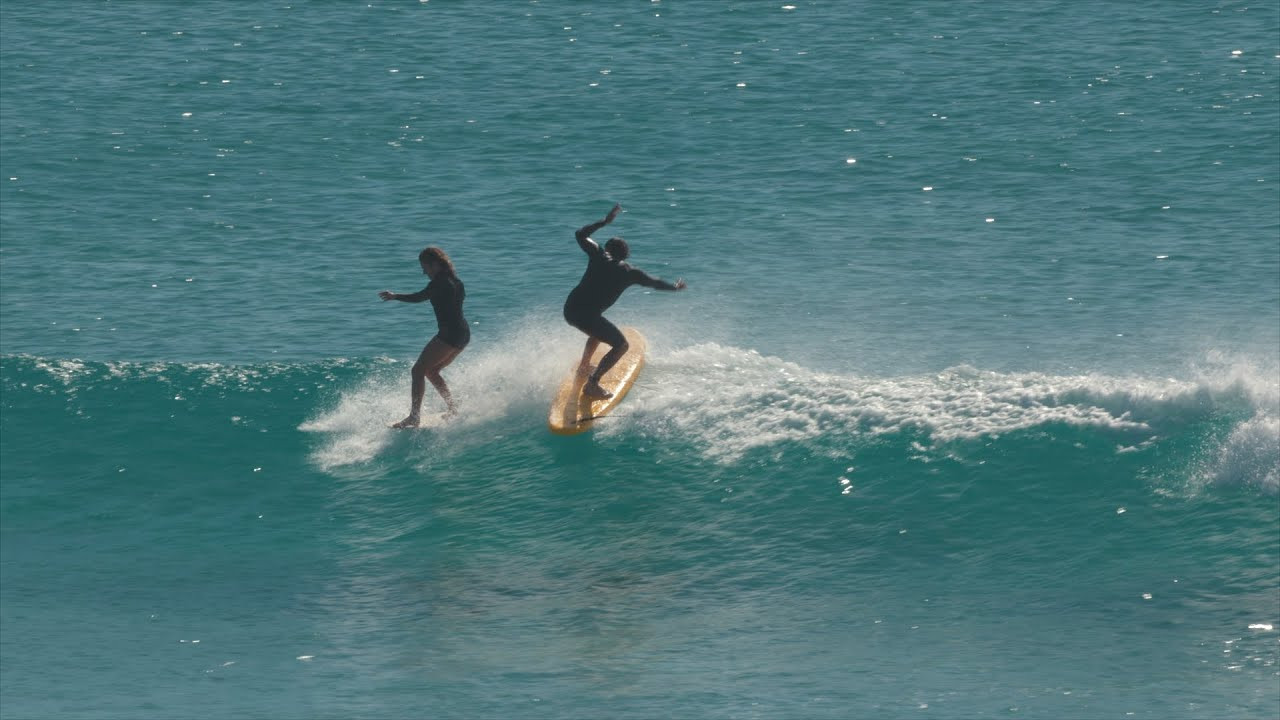 Clean 2 to 3ft at Rainbow Bay to Greenmount finless surfing.