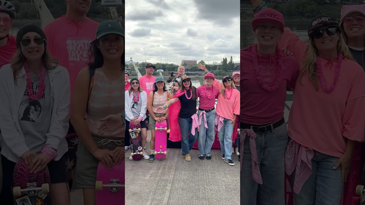 We had a blast pushing for prevention with @B4BC's Skate the River event this morning! Thank you to everyone who came out to support this amazing foundation that provides youth-focused breast cancer education for health and wellness 🩷 <br /><br />#B4BC #PushforPrevention #BreastCancerAwareness #RockstarEnergy #platfrm